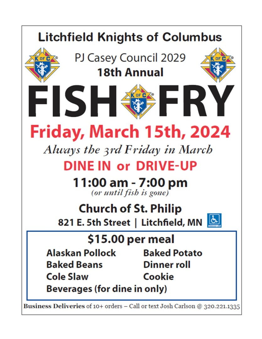 Knights of Columbus Fish Fry - KLFD Radio - AM 1410 / FM 95.9