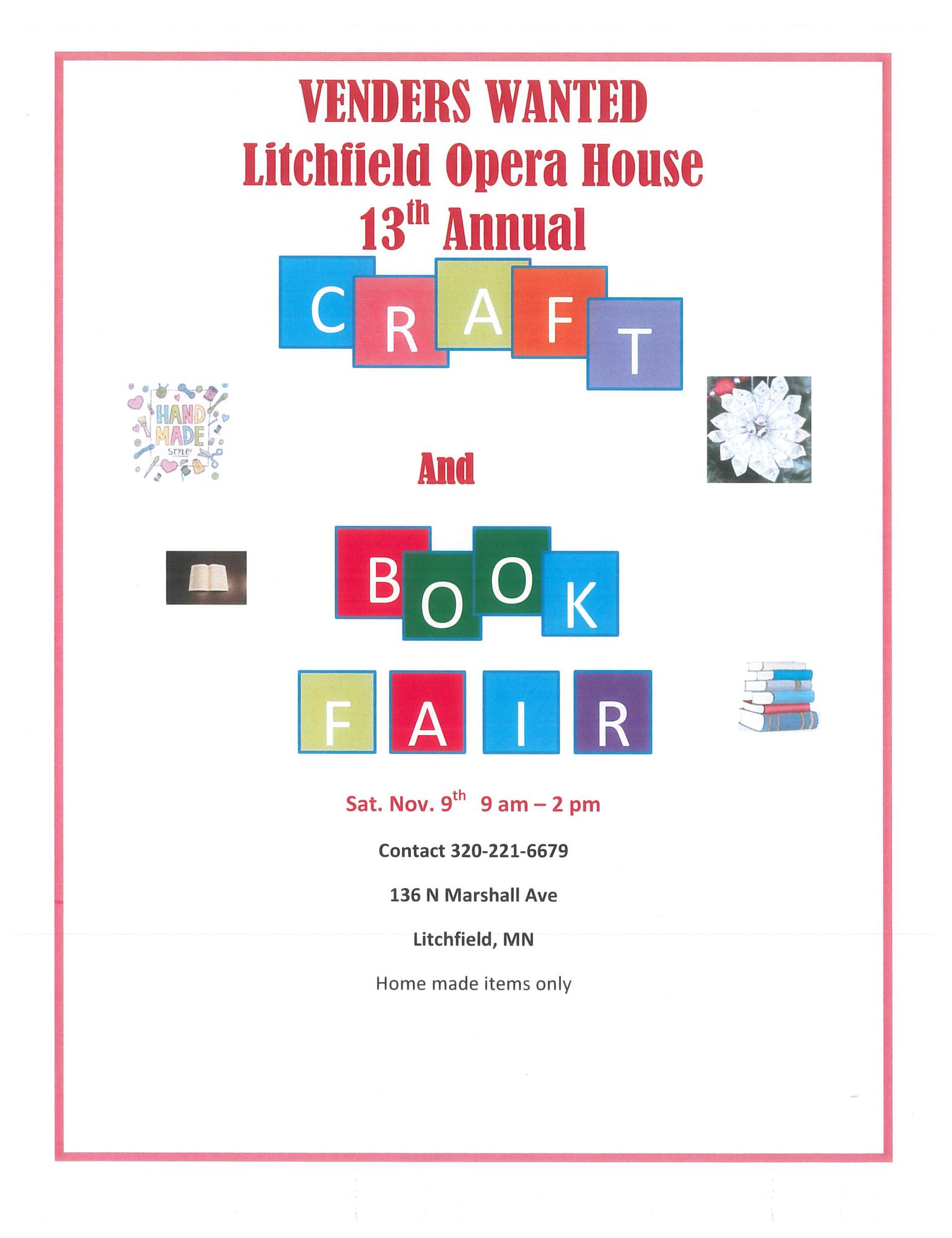 Litchfield Opera House Craft & Book Fair - KLFD Radio - AM 1410 / FM 95.9